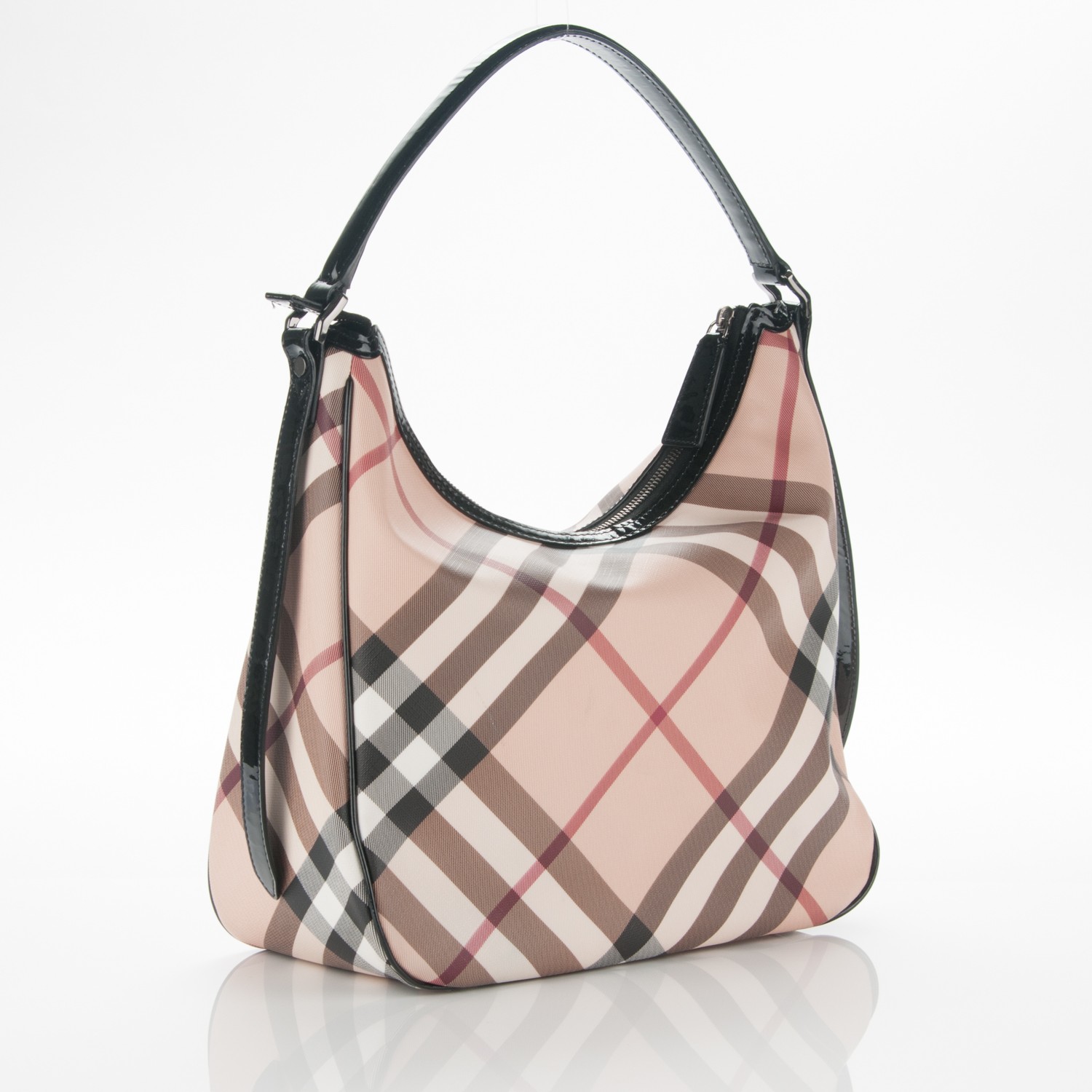 burberry nova check hobo bag