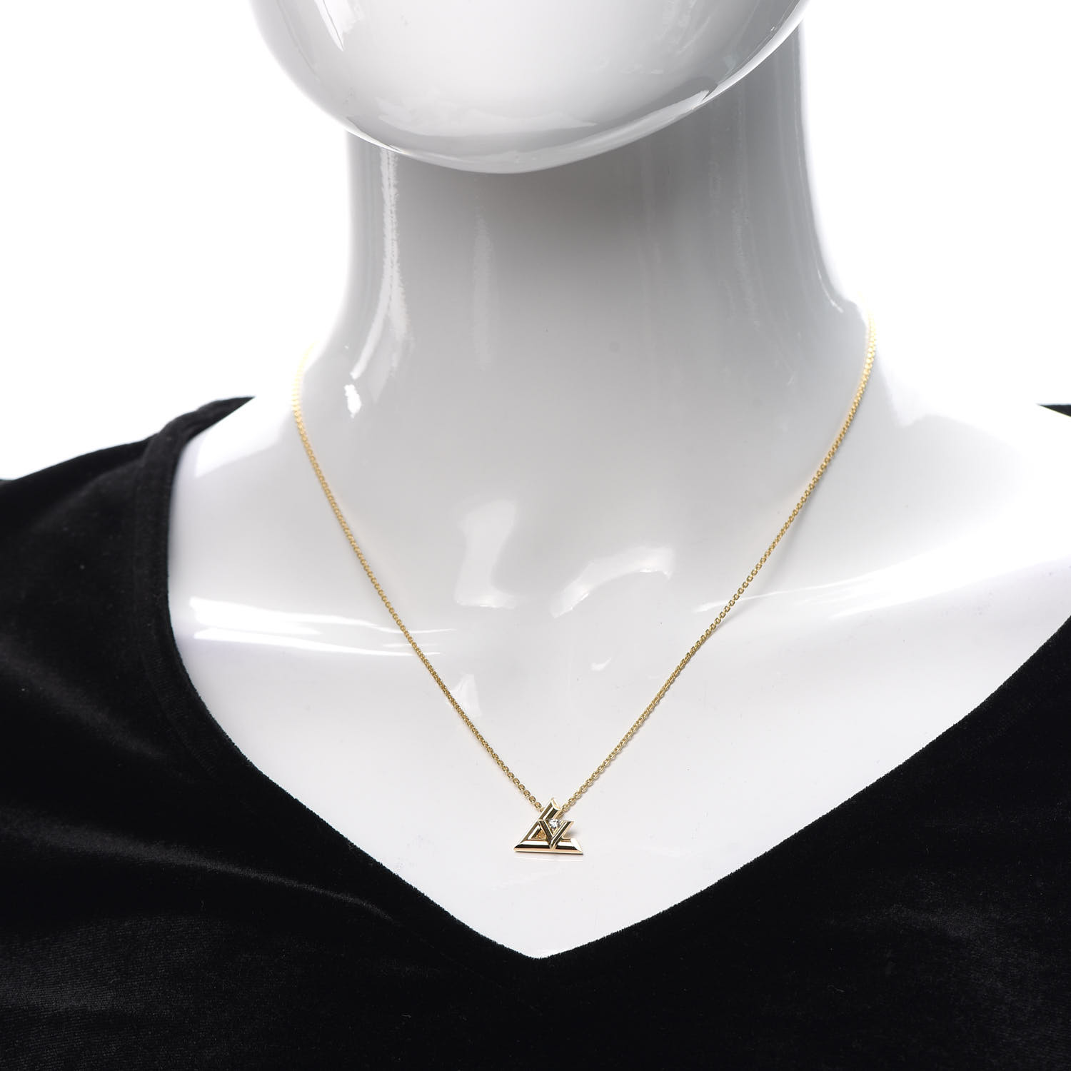 Louis Vuitton LV Volt Mesh Necklace, Yellow Gold Gold. Size NSA