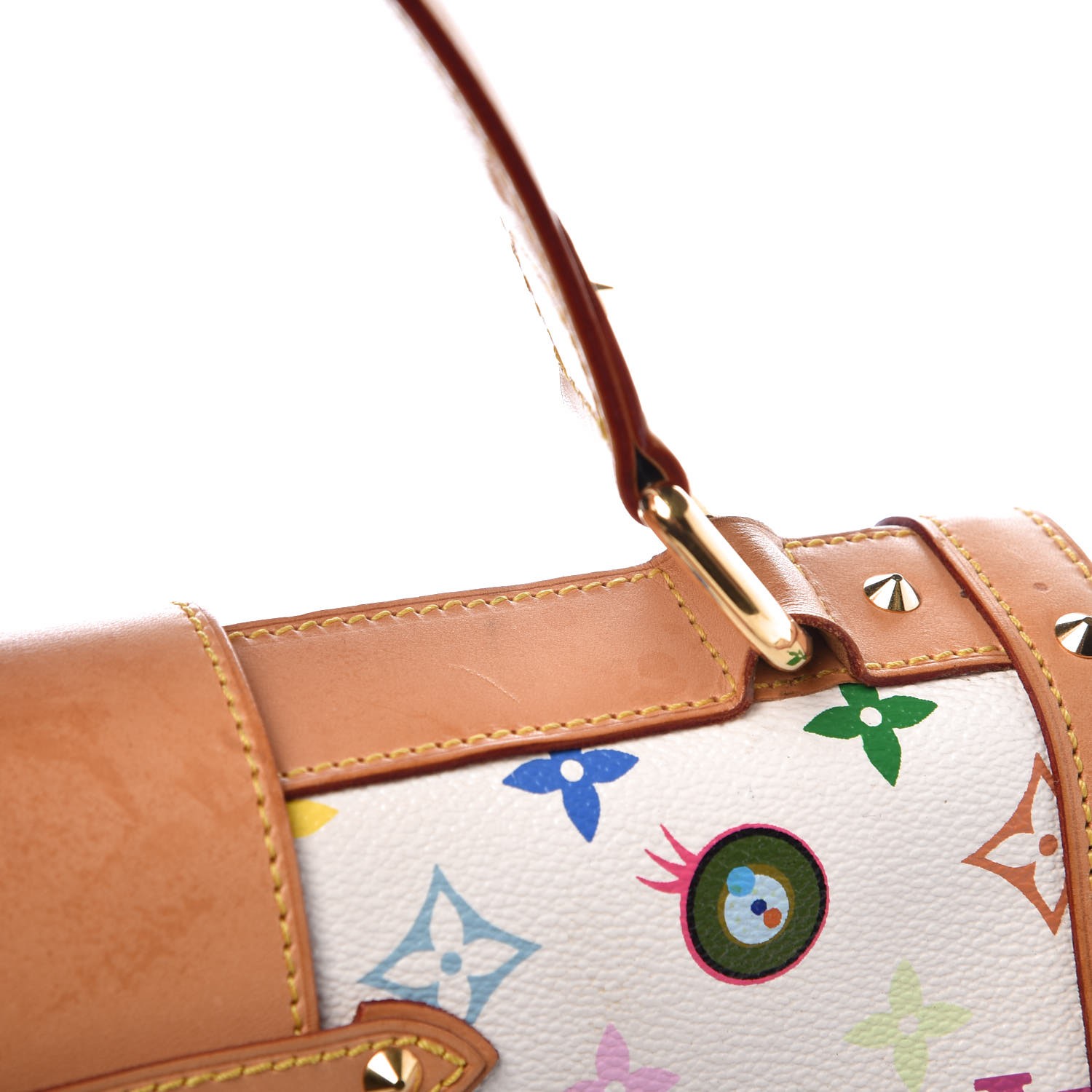 LOUIS VUITTON Monogram Multicolor Murakami Eye Love You White 308976