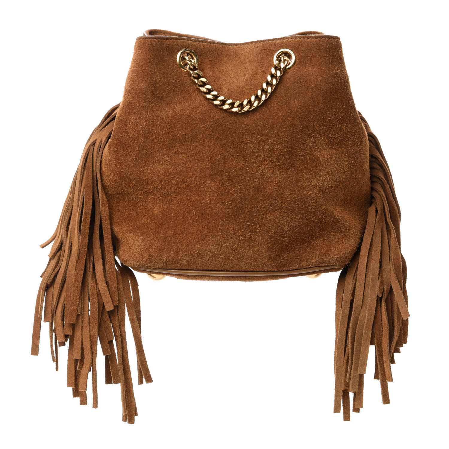 ysl emmanuelle fringed bucket bolsa