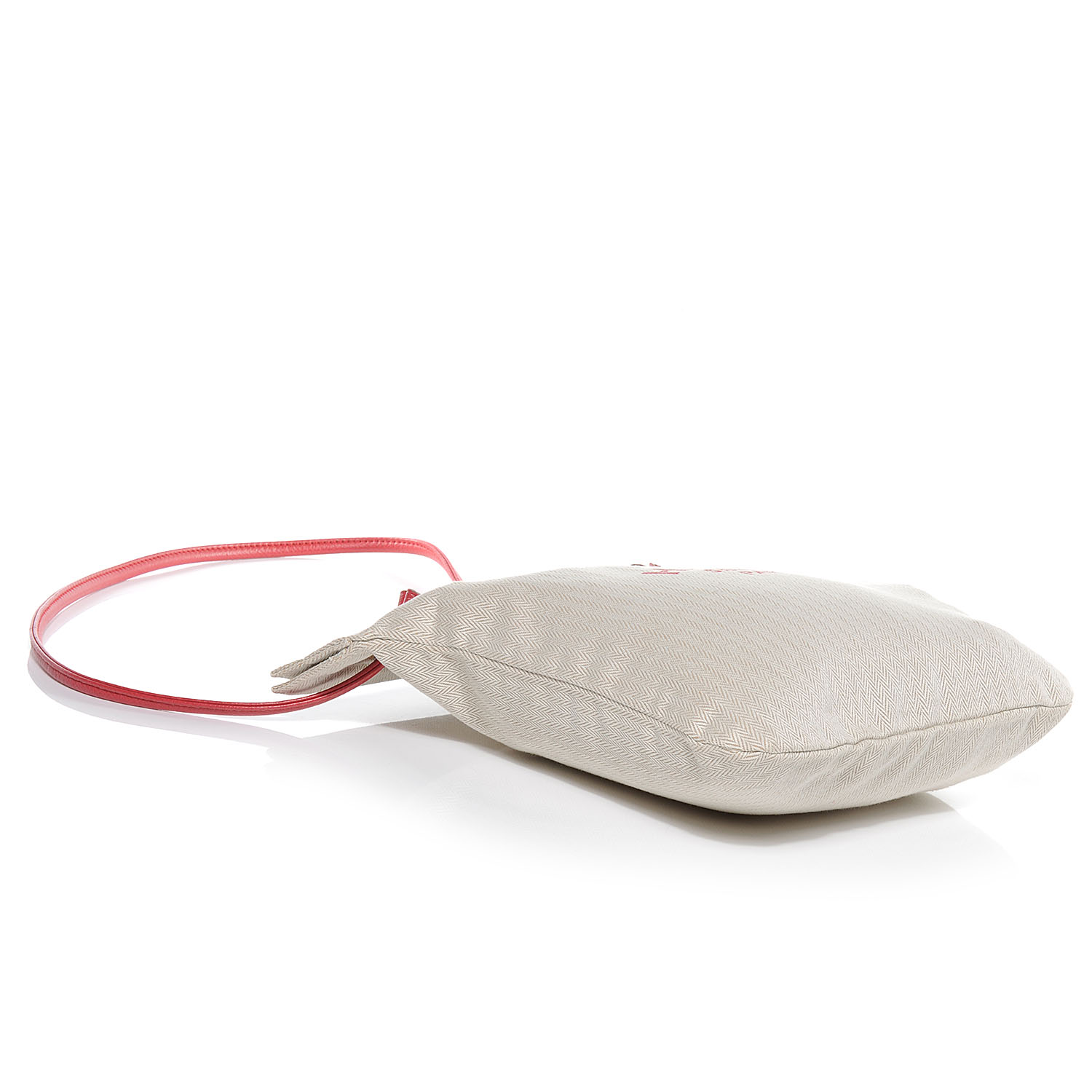HERMES Cotton Aline Small Shoulder Bag Red 54588