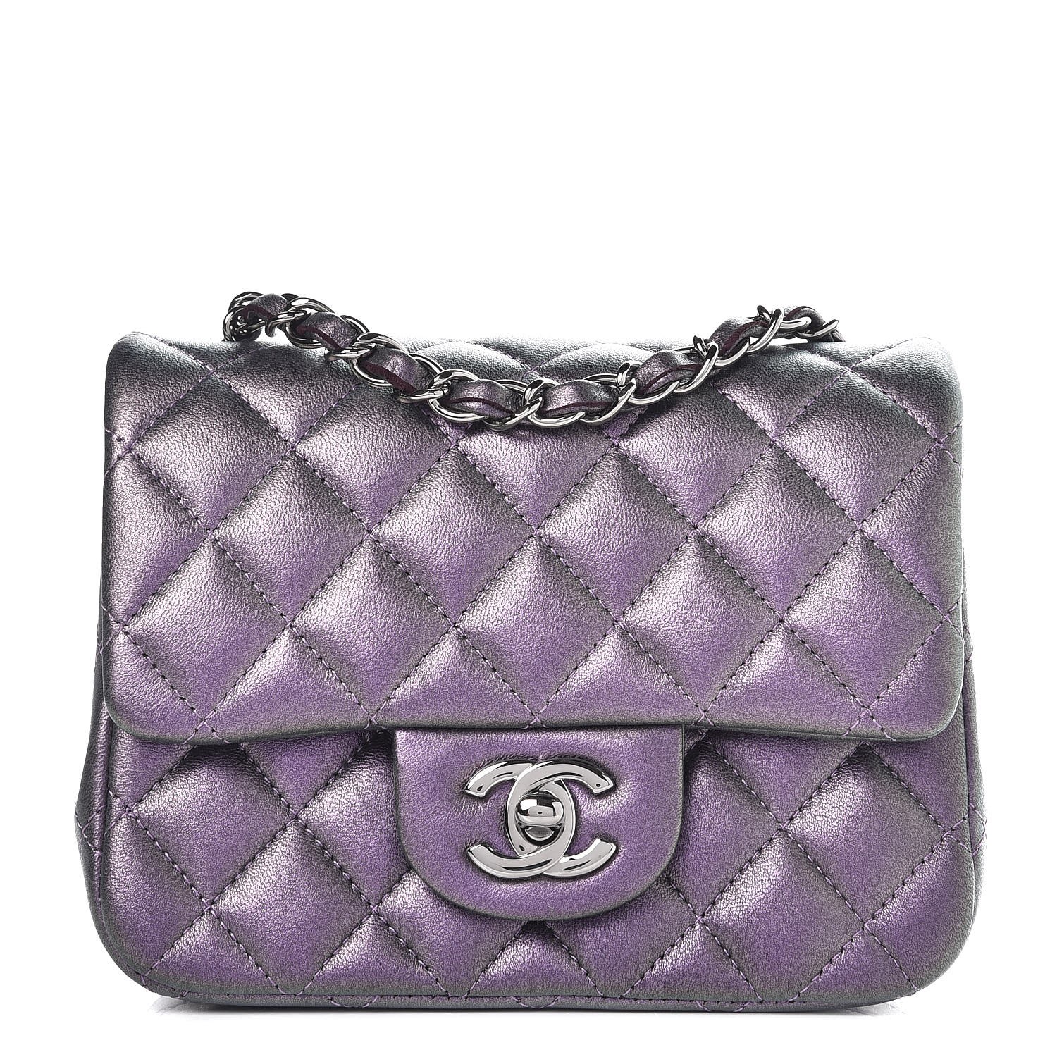 chanel iridescent lambskin quilted bag