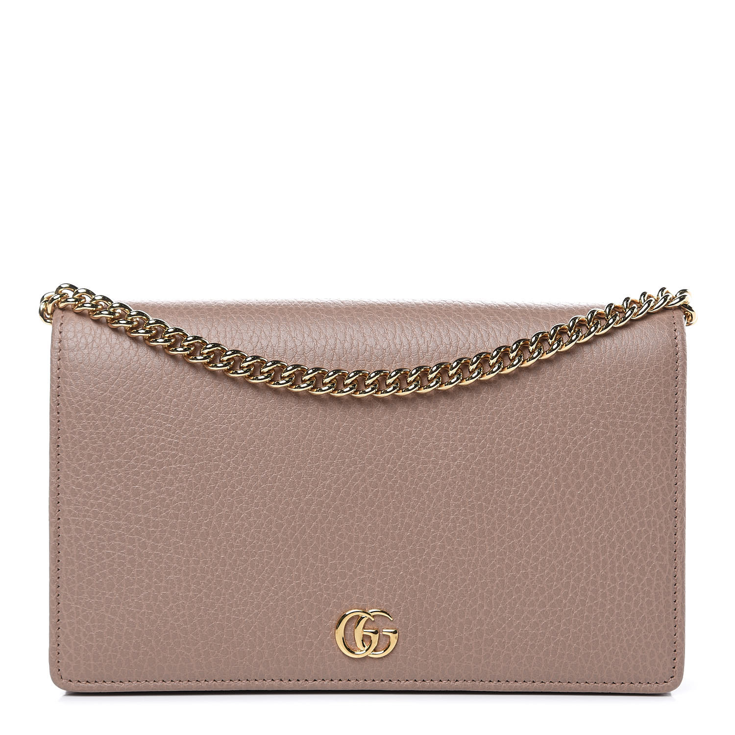 gg marmont leather mini chain bag