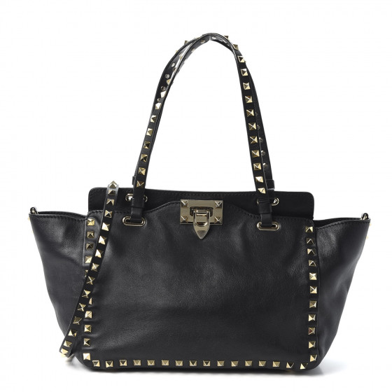 valentino rockstud vitello tote bag