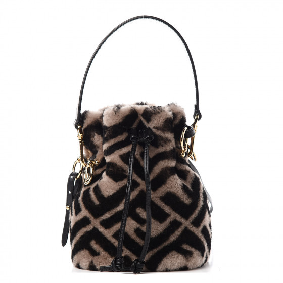 fendi shearling bucket bag