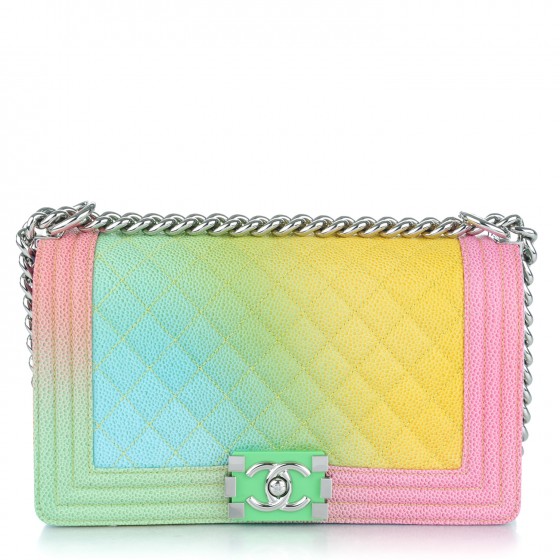 rainbow quilted purse