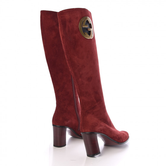 gucci red thigh high boots