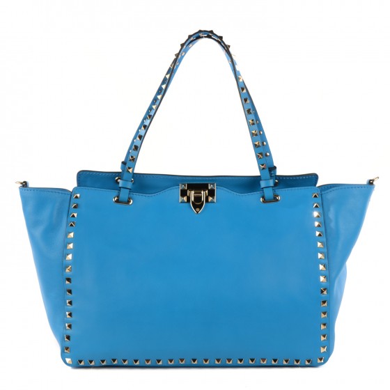 valentino rockstud vitello tote bag