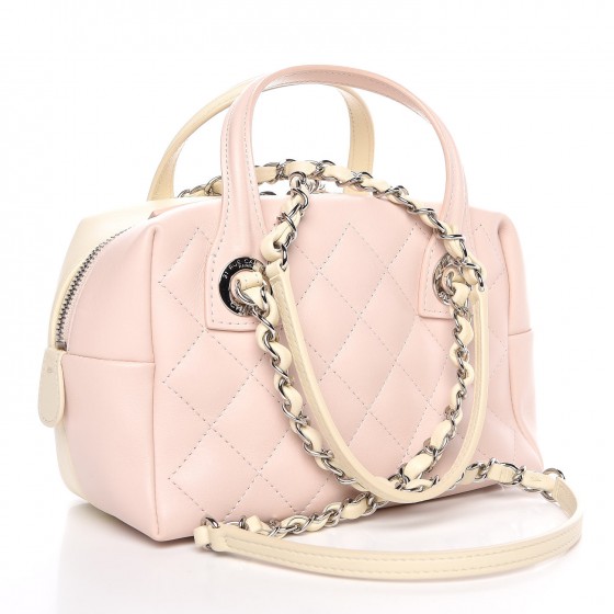 chanel pink bowling bag