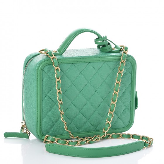 chanel vanity case green