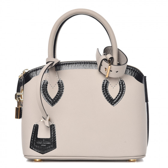 LOUIS VUITTON Cuir Obsession Lockit BB Gris 388080