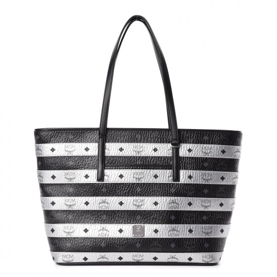 mcm iridescent medium shopper tote