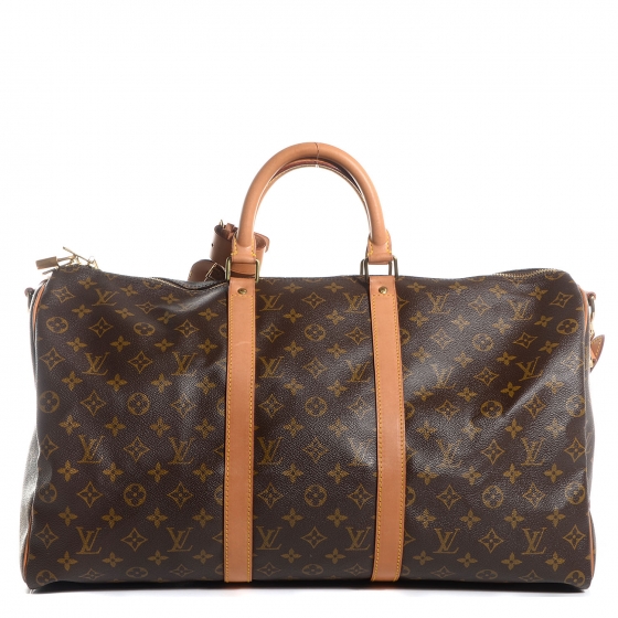 louis vuitton keepall 50 bandoulière black autres toiles monogram