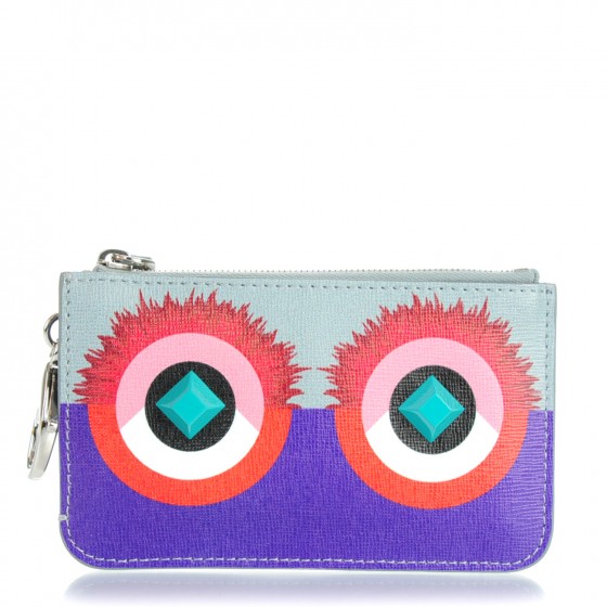 FENDI Vitello Elite Crayons Monster Coin Pouch Key Case Powder ...