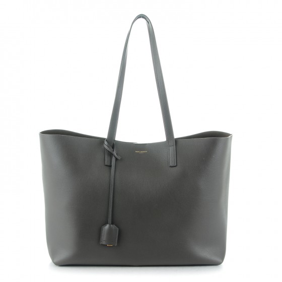 saint laurent large leather shopping tote