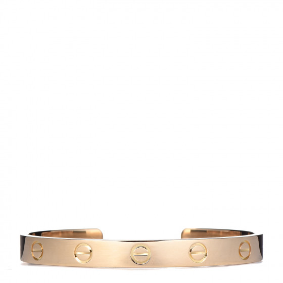  CARTIER  18K Yellow Gold LOVE Open Bracelet 16  525108