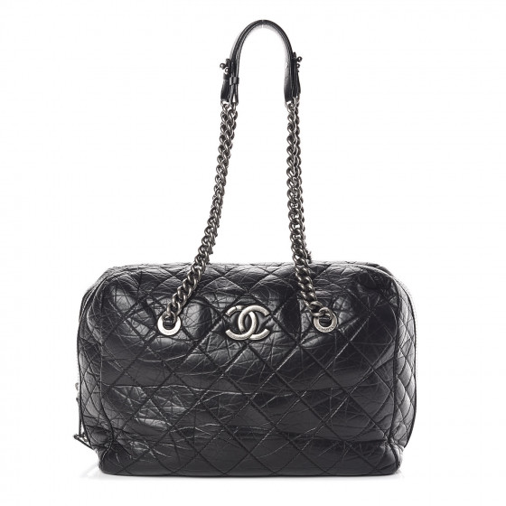 chanel quilted bowling bag