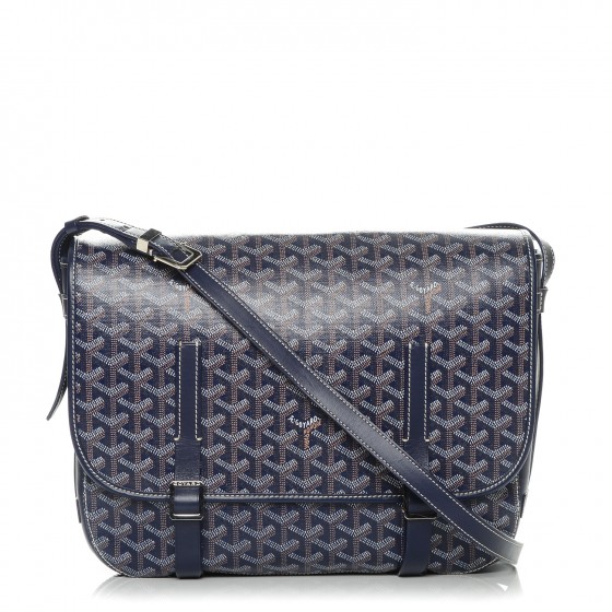 GOYARD Goyardine Belvedere GM Messenger Bag Navy 185802