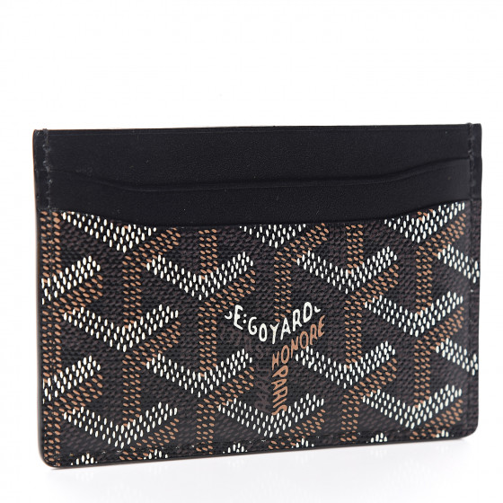 GOYARD Goyardine Saint Sulpice Card Holder Black 541251