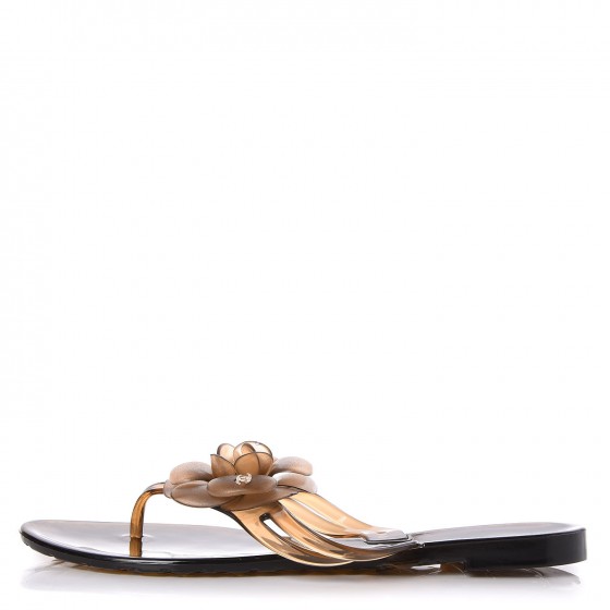 chanel jelly thong sandals