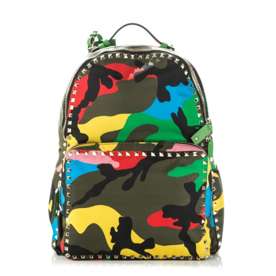 valentino camo backpack