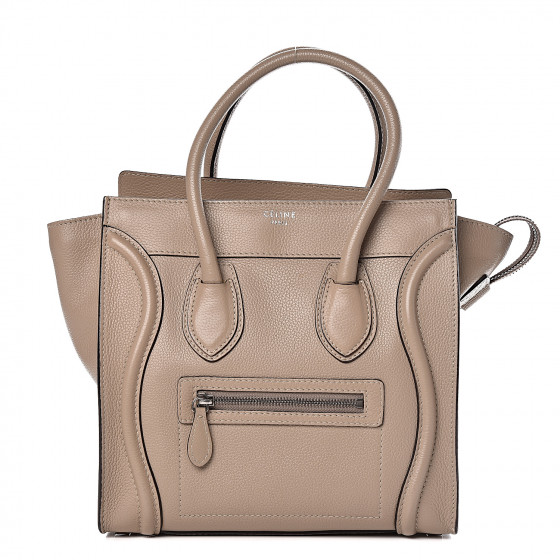 celine micro luggage drummed calfskin