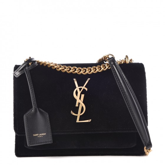 saint laurent sunset bag velvet