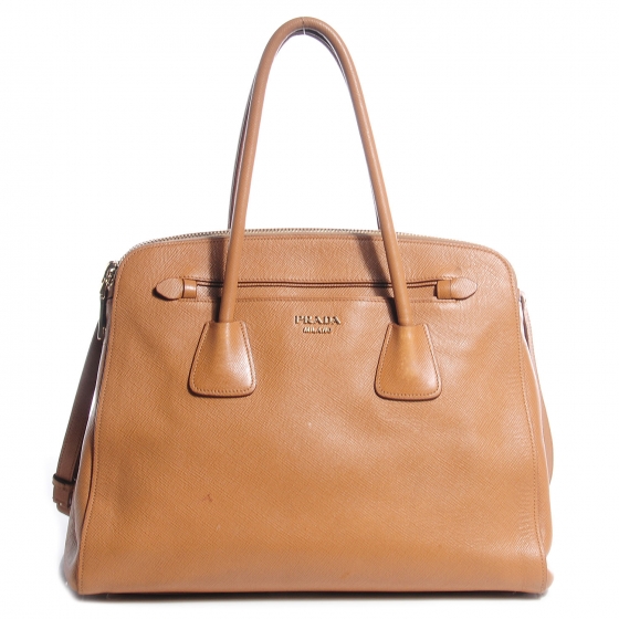 prada saffiano caramel