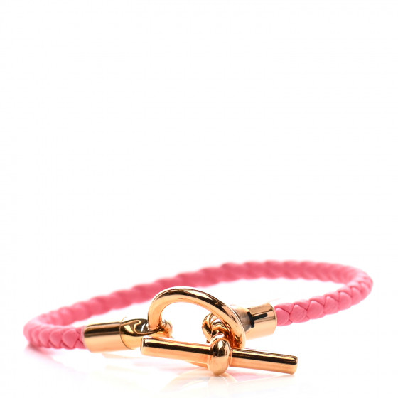 HERMES Swift Glenan Single Tour Bracelet T2 Rose Ete 944328 | FASHIONPHILE