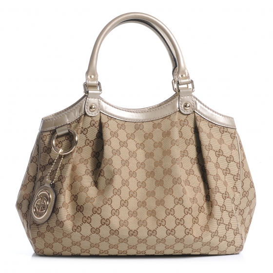 GUCCI Monogram Medium Sukey Tote Metallic 49501