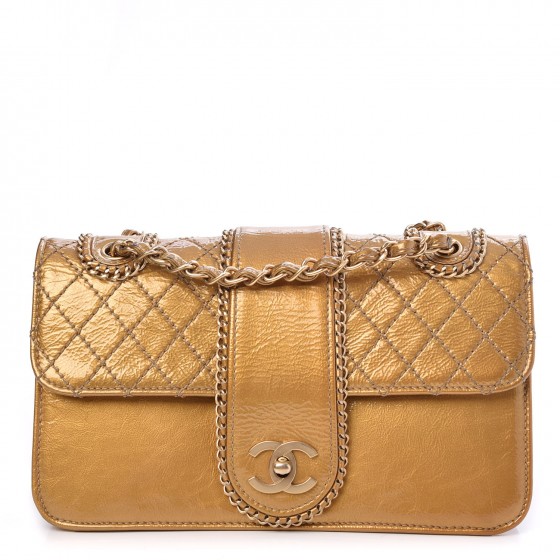 chanel flap gold ball