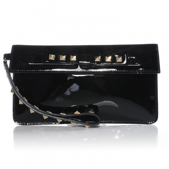 black clutch with hand strap