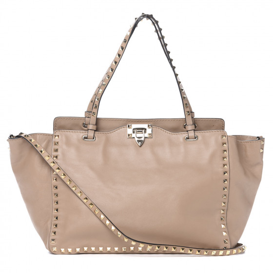 valentino rockstud vitello tote bag