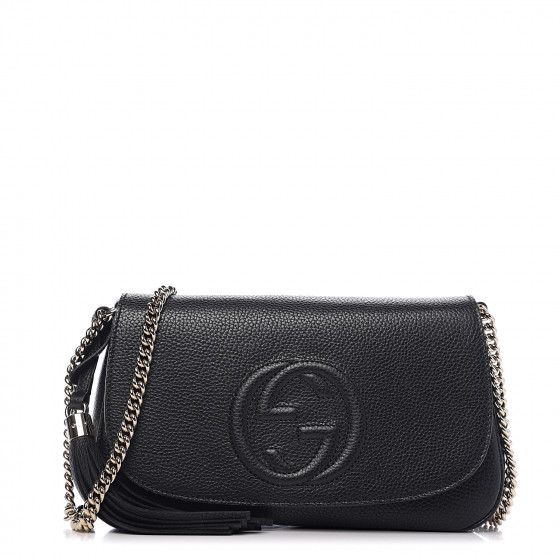 gucci soho pebbled leather shoulder bag