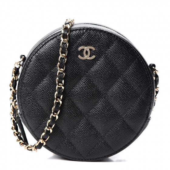 chanel caviar round bag