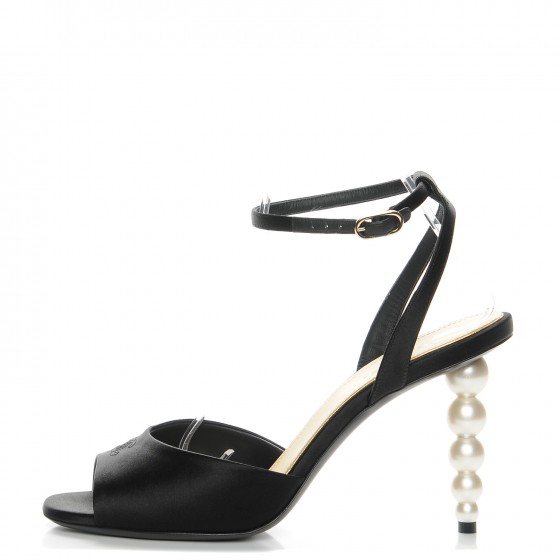 black heels with pearls