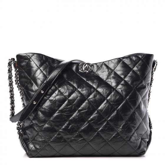 chanel black hobo