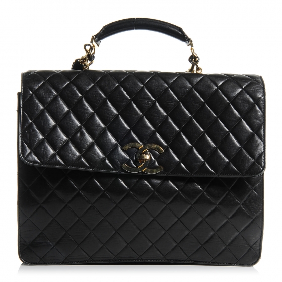 CHANEL Lambskin Briefcase Laptop Bag 54822