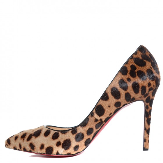 CHRISTIAN LOUBOUTIN Calf Hair Leopard Print Pigalle Follies 100 Pumps ...