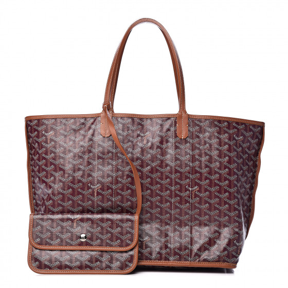 GOYARD Goyardine Reversible Anjou PM Burgundy 509622