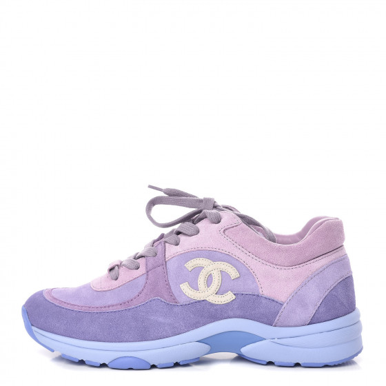 purple chanel shoes