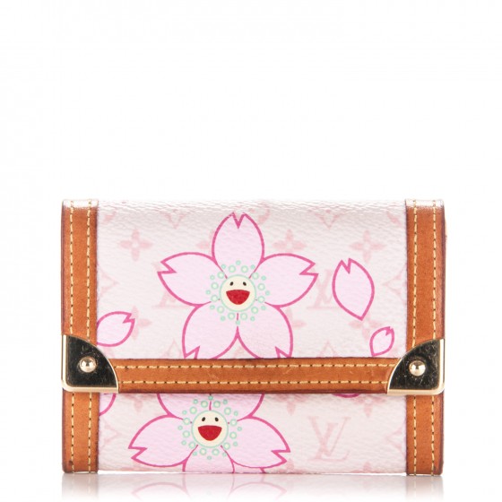 Louis Vuitton Monogram Cherry Blossom Porte Monnaie Plat Coin Purse Pink 177294 Fashionphile 4642