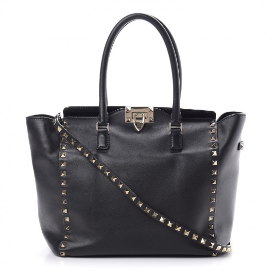 valentino rockstud vitello tote bag