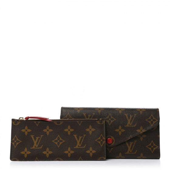 red and brown louis vuitton wallet