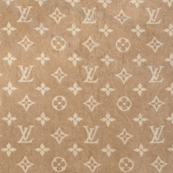 NWT Louis Vuitton Cream Beige LV Monogram Woven Beach Towel Cotton AUTHENTIC