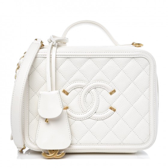 white chanel vanity case