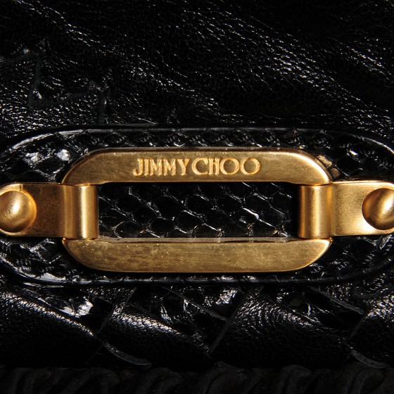 jimmy choo snakeskin clutch bag