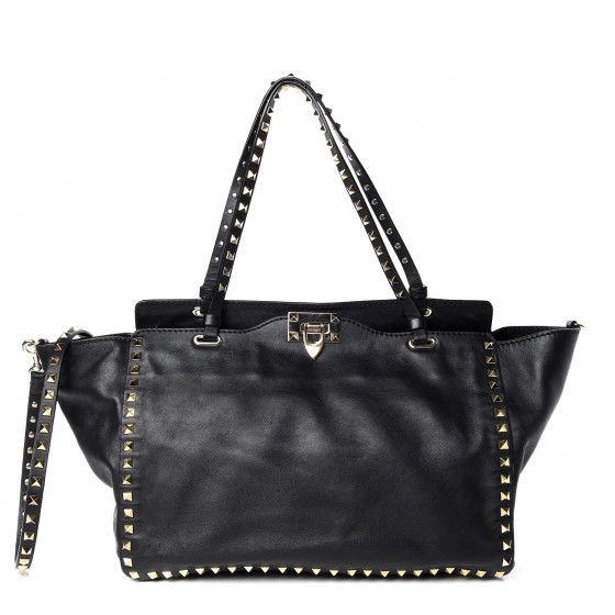 valentino rockstud vitello tote bag