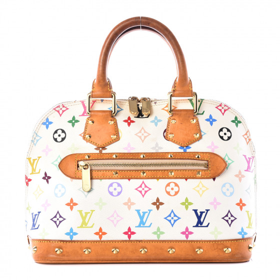 louis vuitton multicolor white alma bag