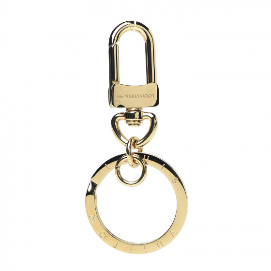 LOUIS VUITTON Key ring Porte Cle Dragonne Cruiser Monogram chain Black